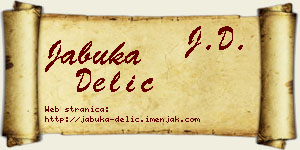 Jabuka Delić vizit kartica